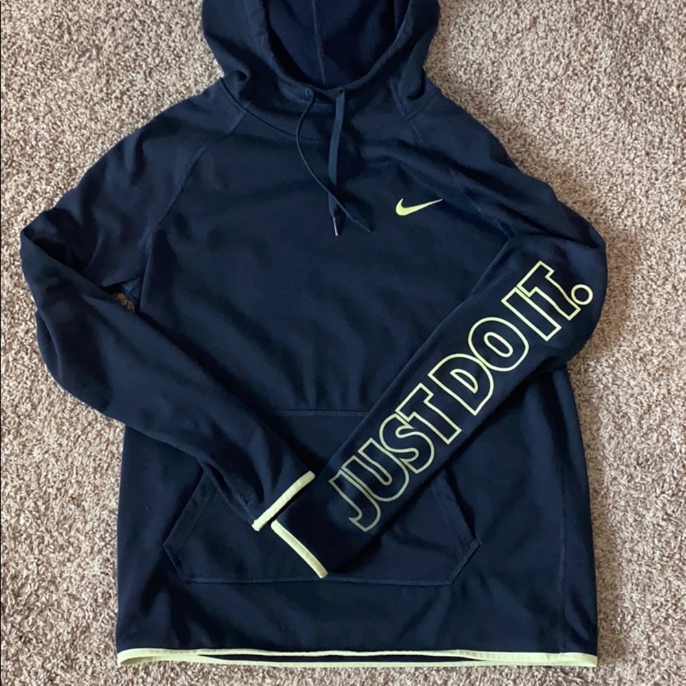Navy and Mint Green Nike Women’s Hoodie